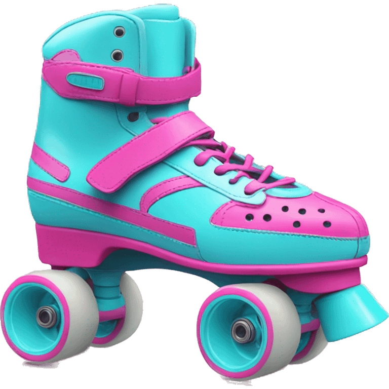 roller skate PINK AND CYAN emoji