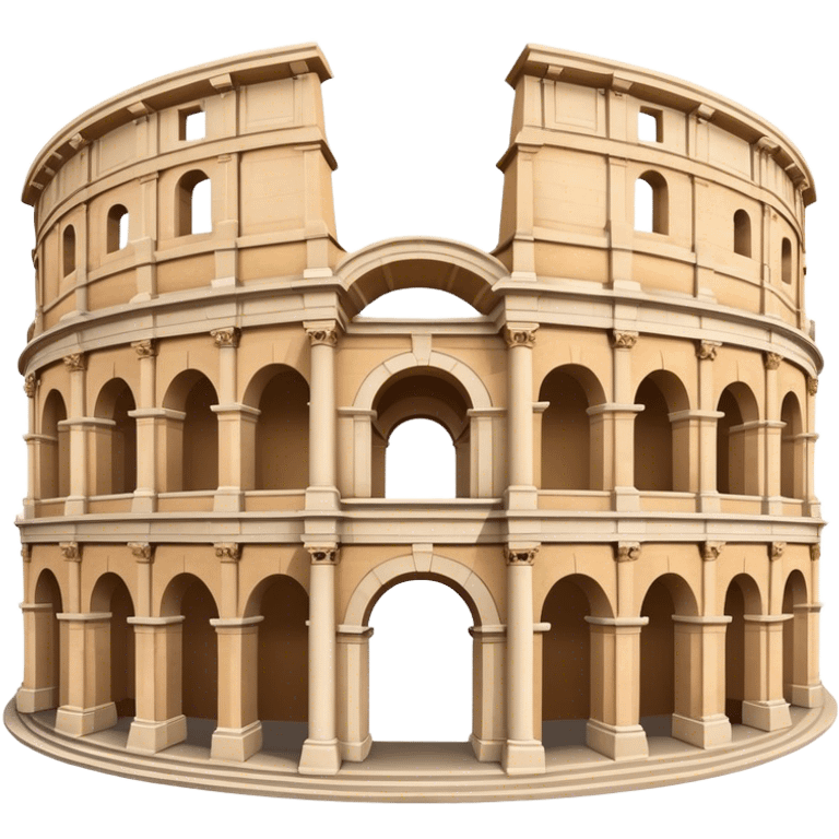 Realistic Pula Arena Landmark Emoji, featuring the grand Roman amphitheater with its large stone arches and well-preserved outer walls. emoji