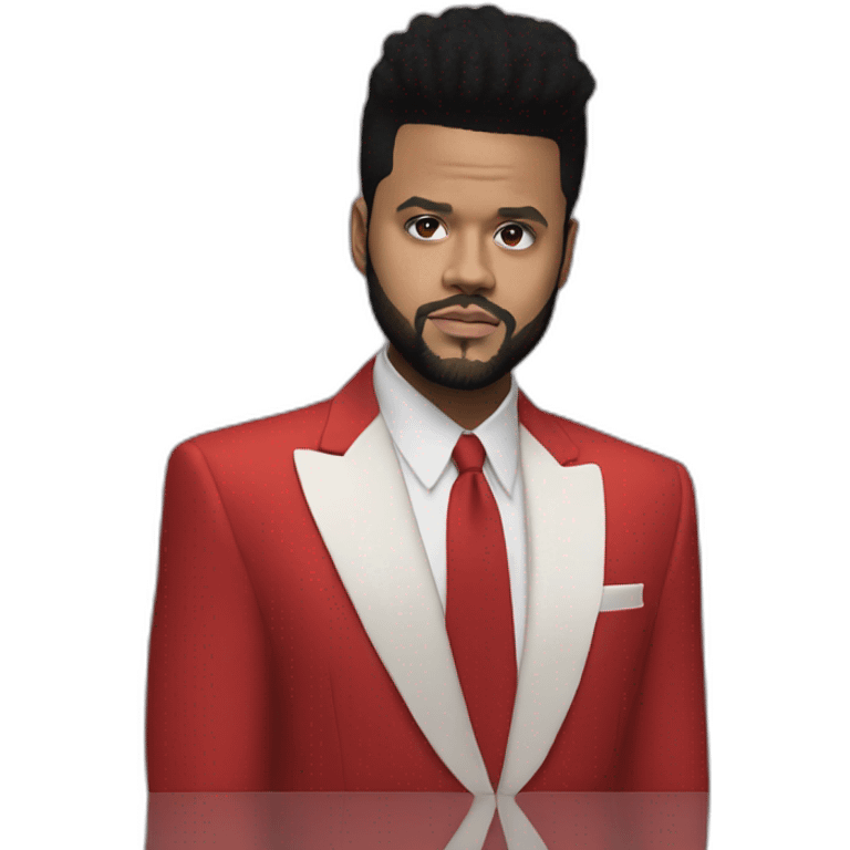 The weeknd in red suit emoji