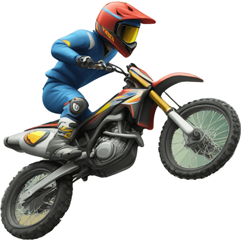 dirtbike whit downhill emoji