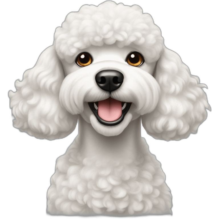 A white poodle dog emoji