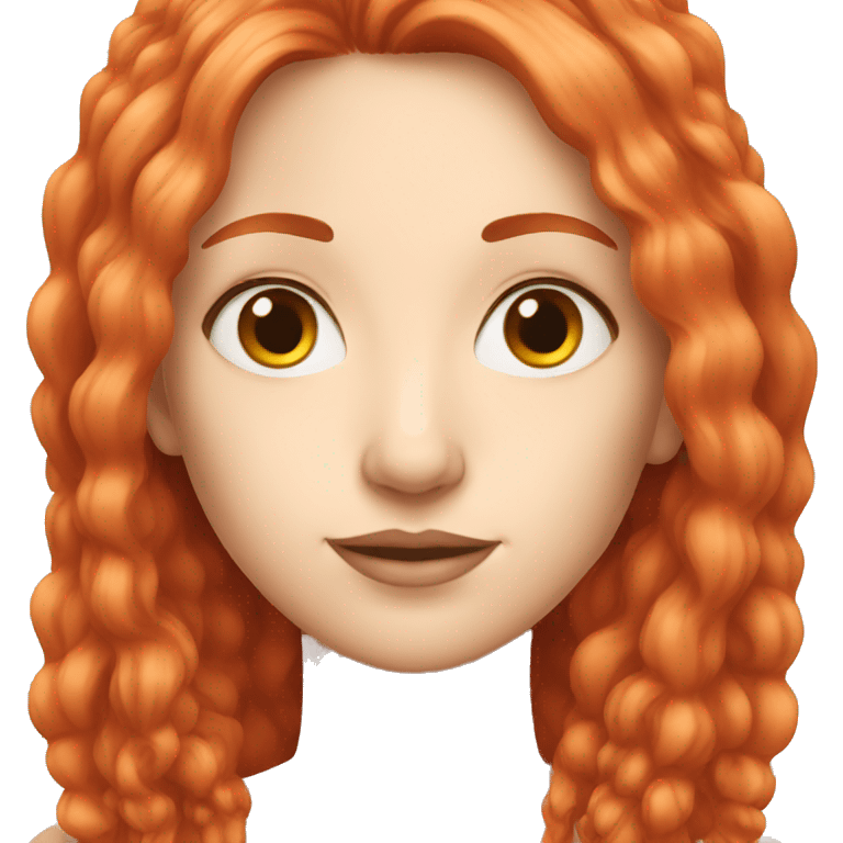 White Woman with red long hair emoji