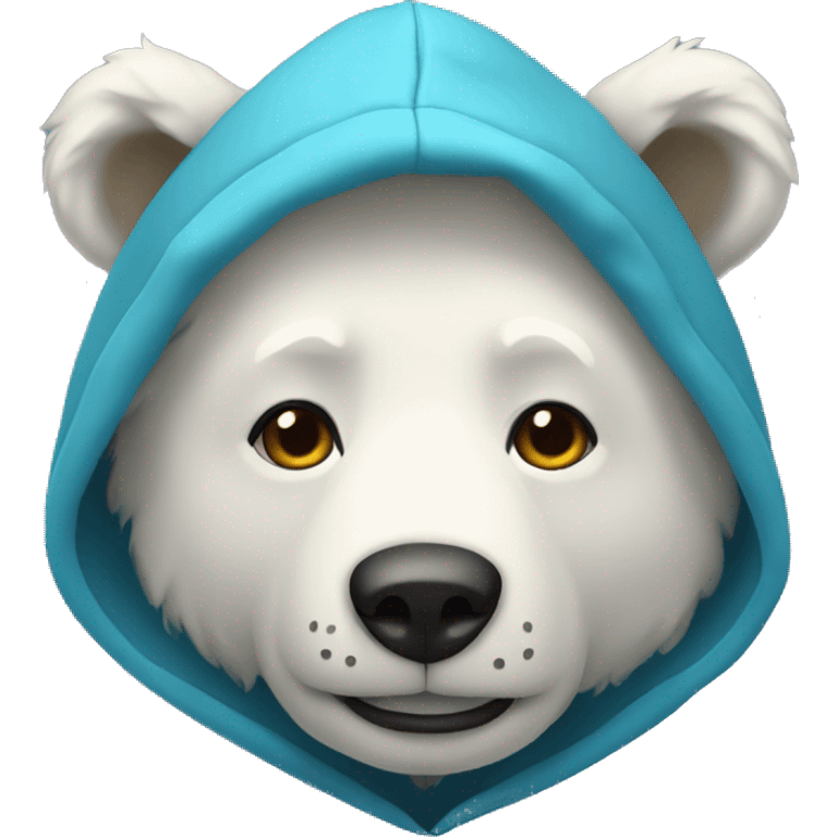 white bear wearing a hoodie emoji