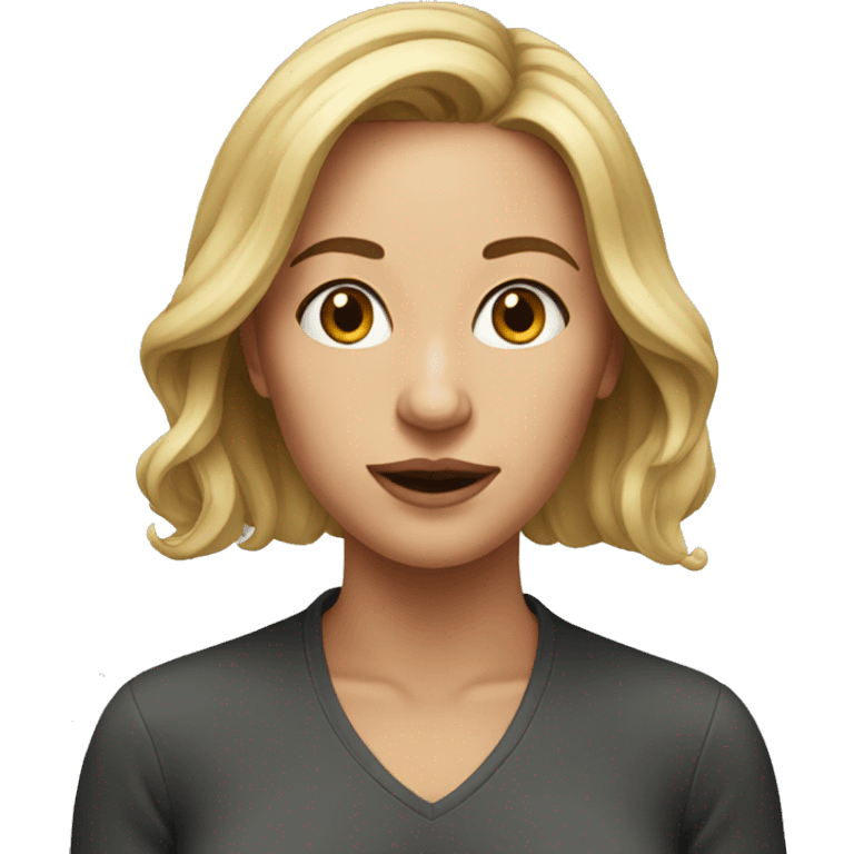 realistic portrait of a female emoji