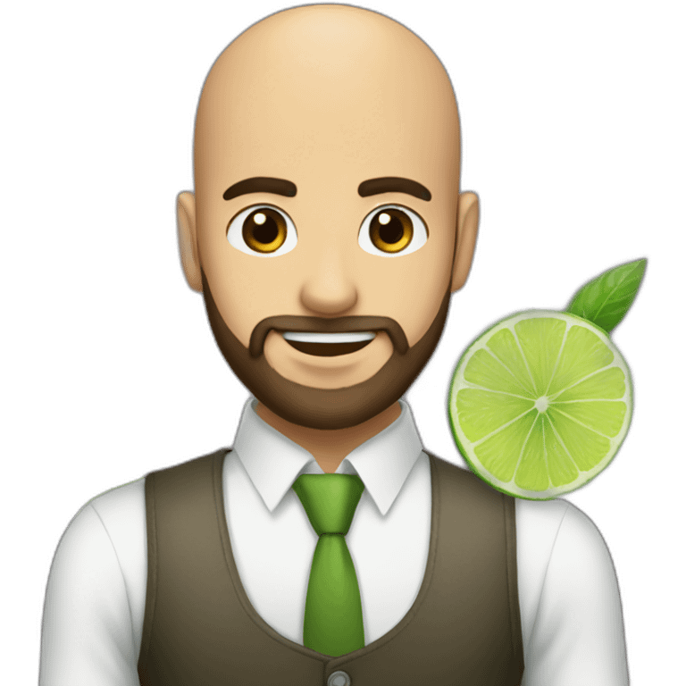 beard hair shaved boy with beard and with mojito emoji