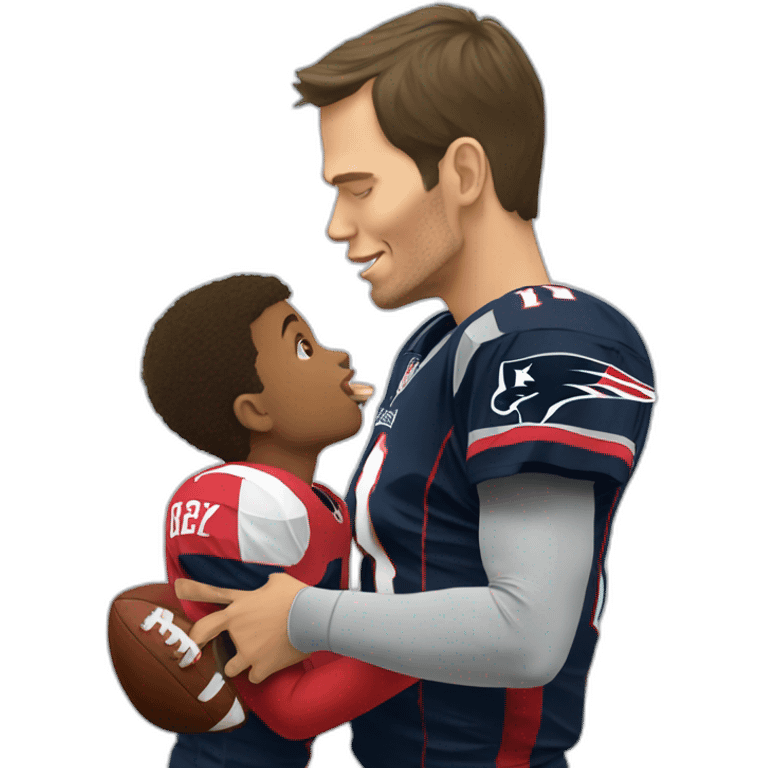 tom brady kissing his son emoji