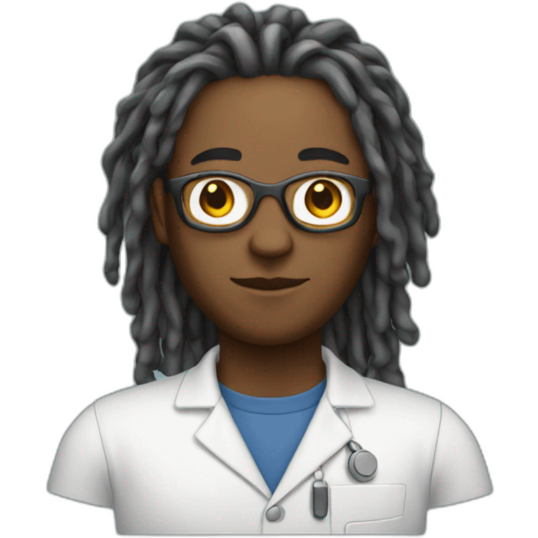 technologist with locs emoji