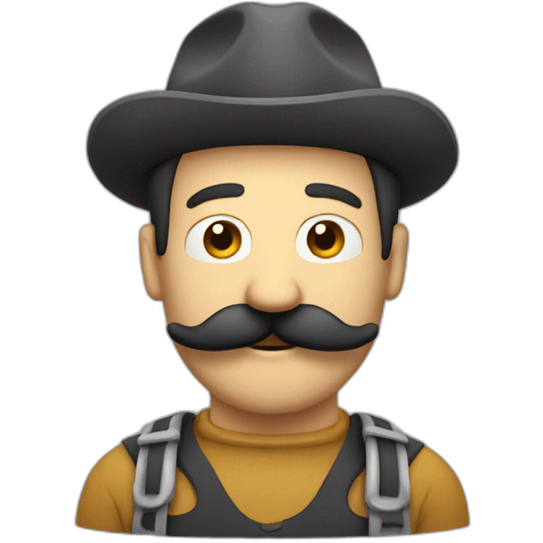 A moustache in the rubber hose animation style emoji