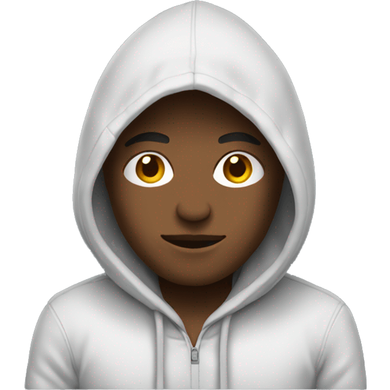 Person wearing a hoodie emoji