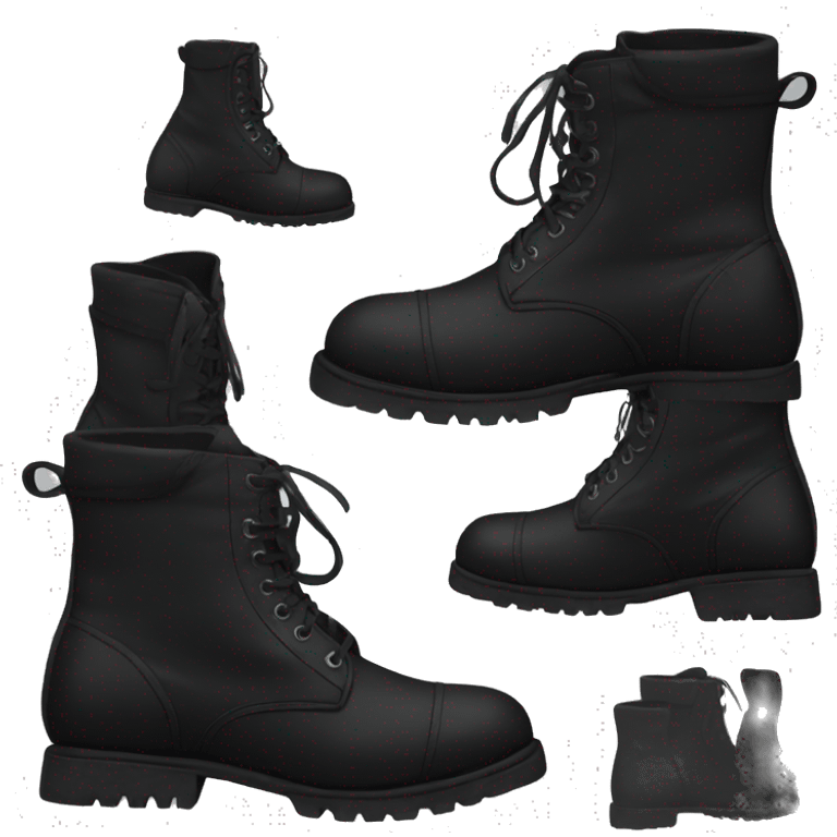 Black combat boots emoji