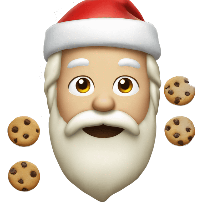 santa eating cookies  emoji