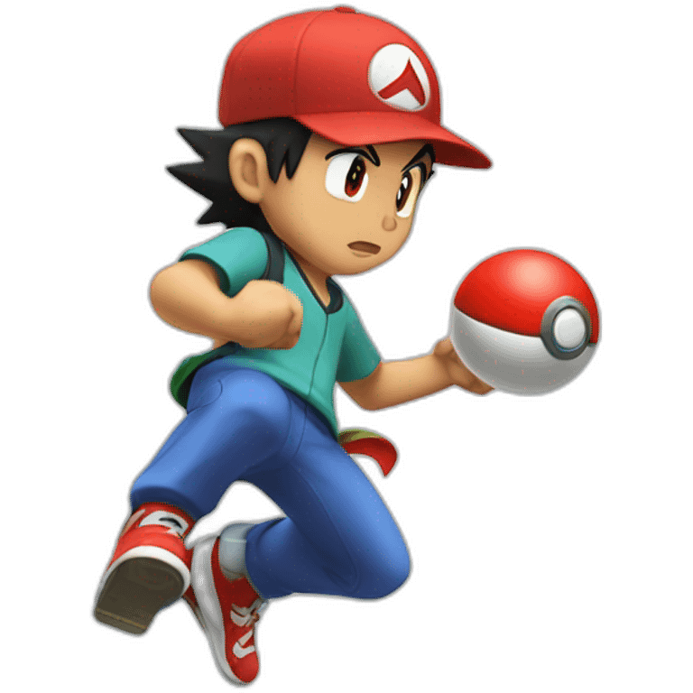 Ash ketchum throwing pokeball emoji