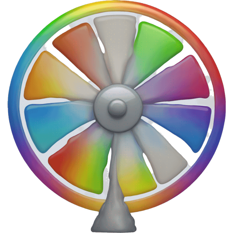 Spinning Rainbow Wheel melting emoji