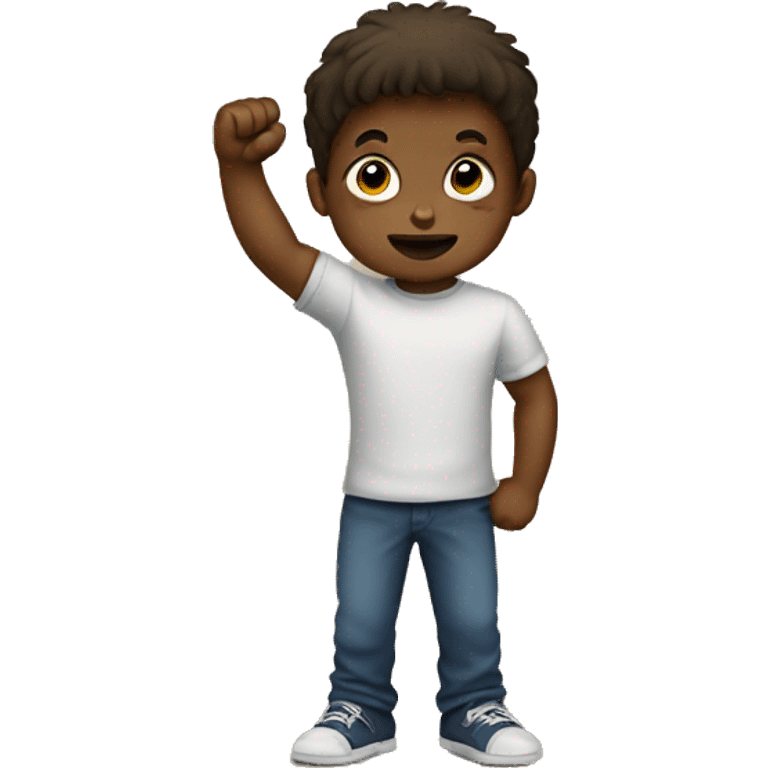 Little kid holding up fist  emoji