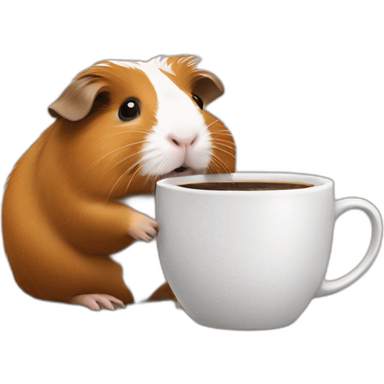 guinea pig holding a cup of coffee emoji