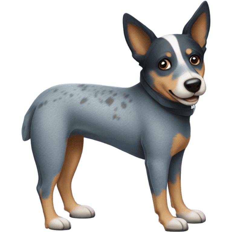 blue heeler wearing blue heels emoji