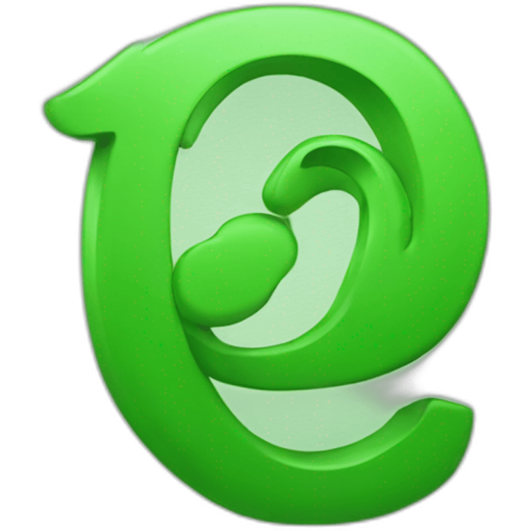 O LETTER green emoji