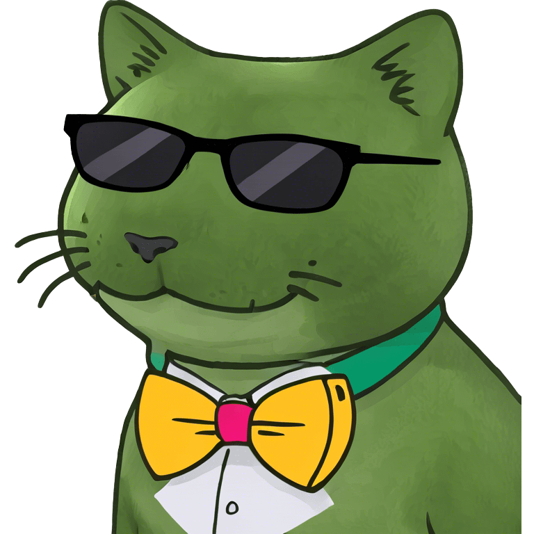 Cat with sunglasses emoji