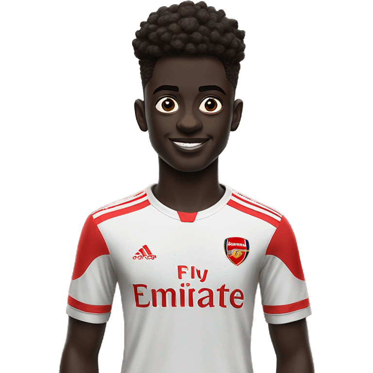 Bukayo Saka with Arsenal FC T-shirt  emoji