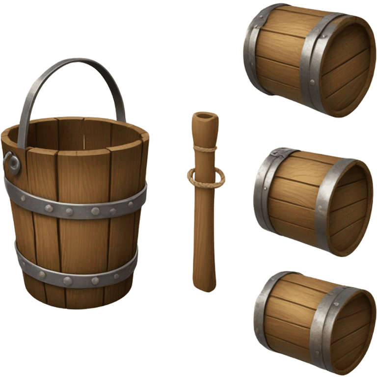 wooden bucket emoji