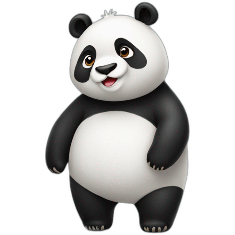 full body panda on all fours emoji