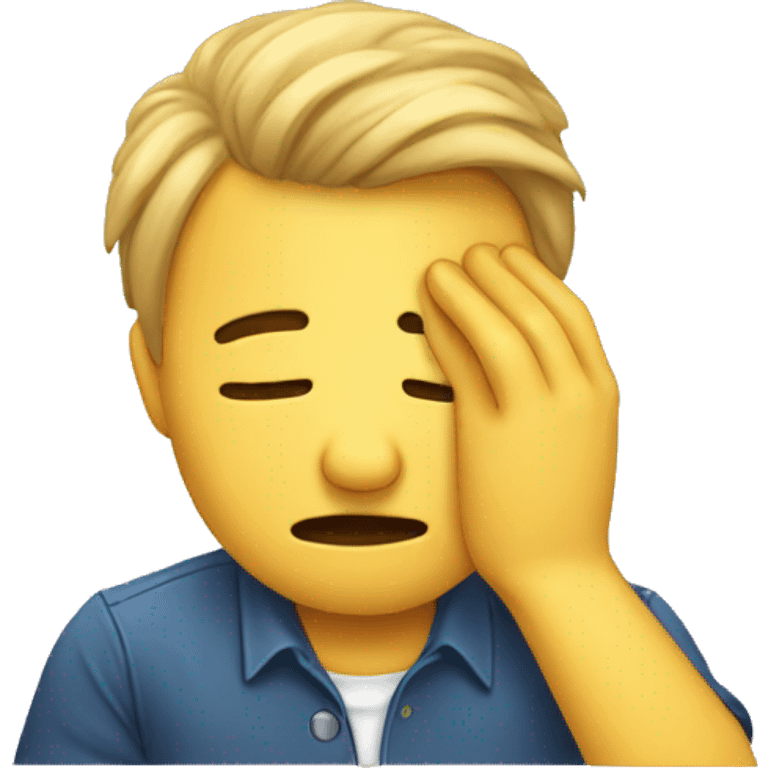 Emoji doing facepalm emoji