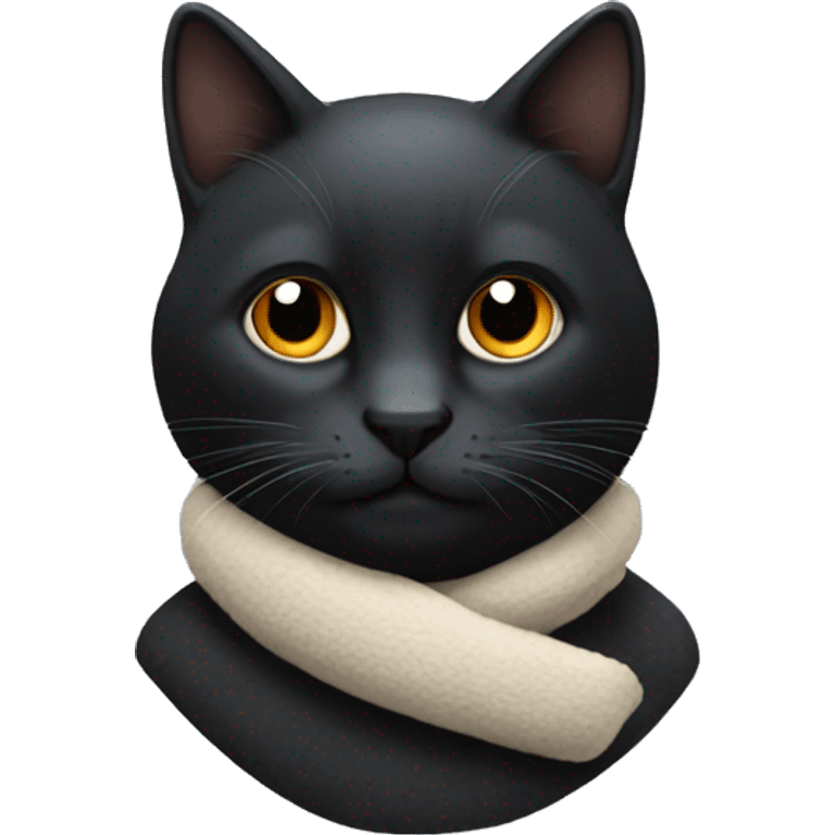 Gato Negro Estilo Invierno emoji