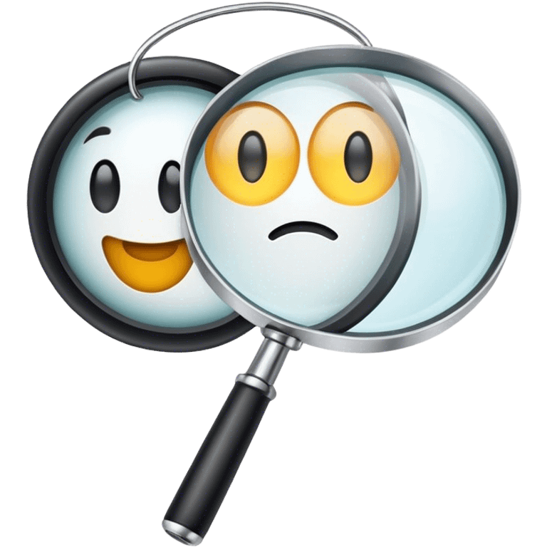 A magnifier glass emoji