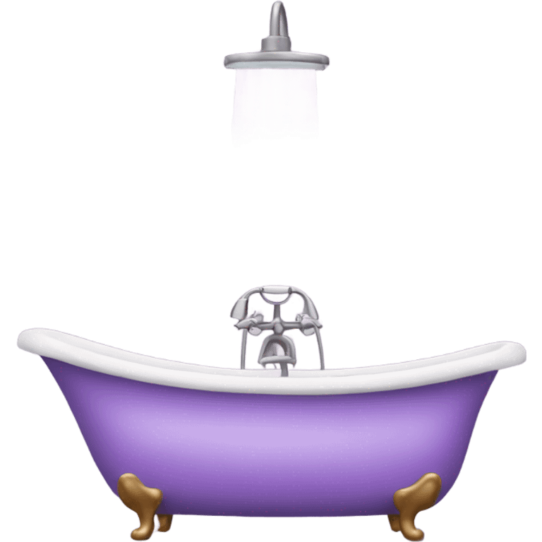 Bathtub with light purple water emoji