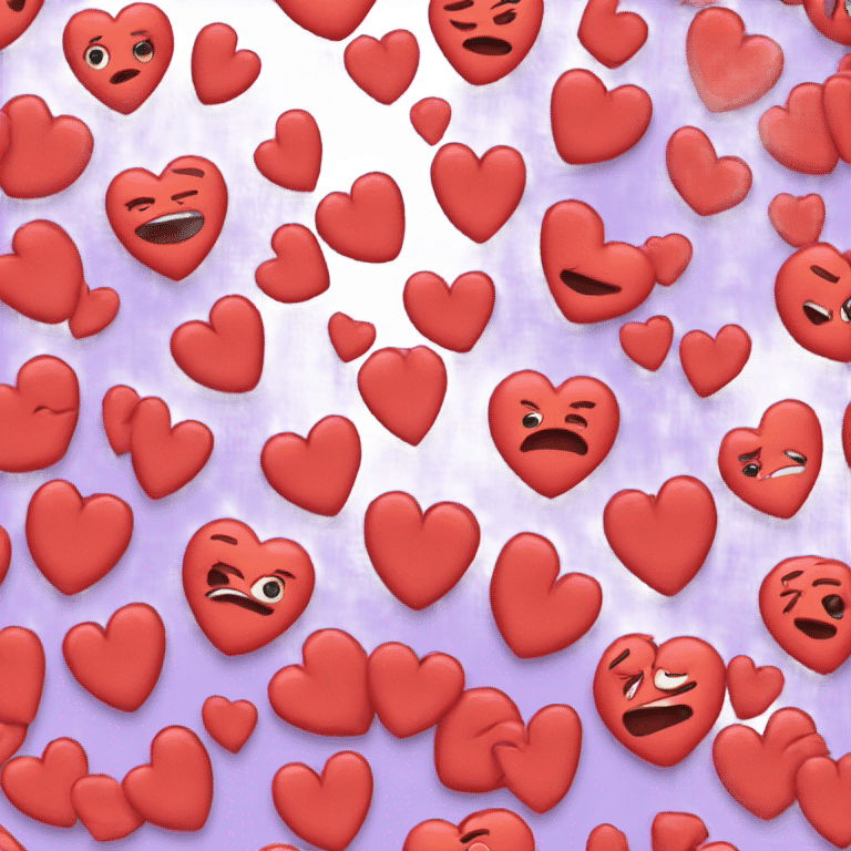 Emoji crying hearts emoji