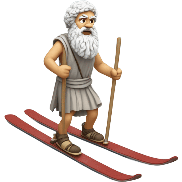 Socrates skiing emoji