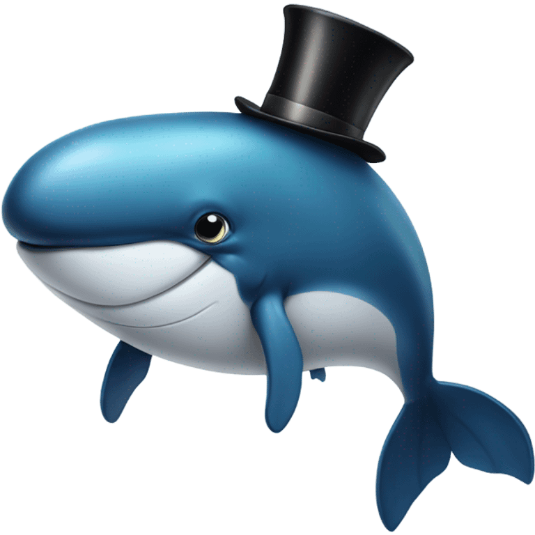 Whale wearing a monocle emoji