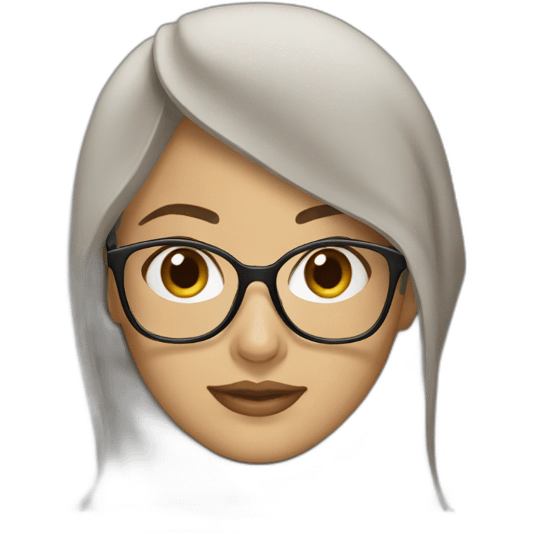 Femme musulmane lunettes emoji