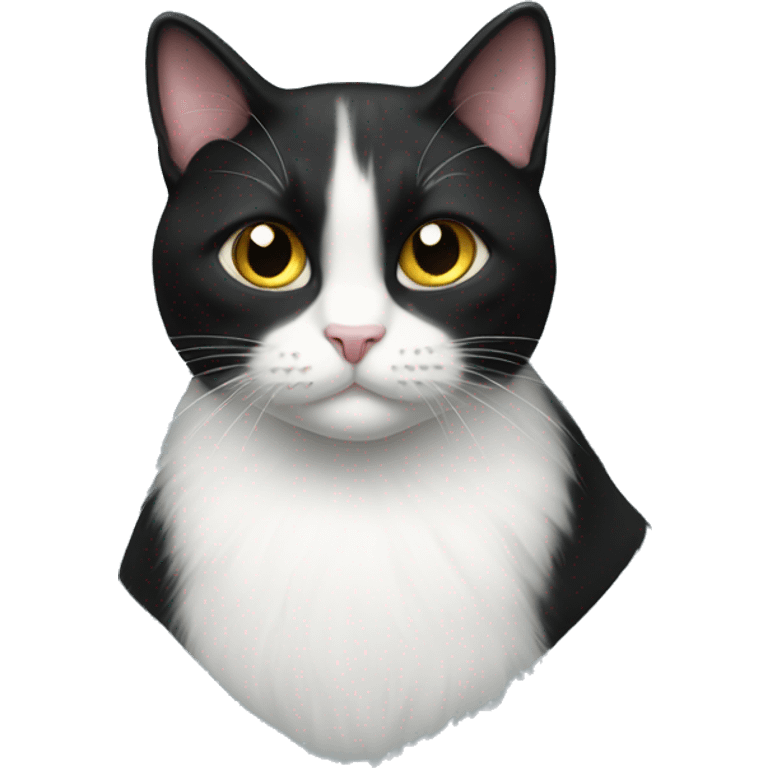 a tuxedo cat  emoji