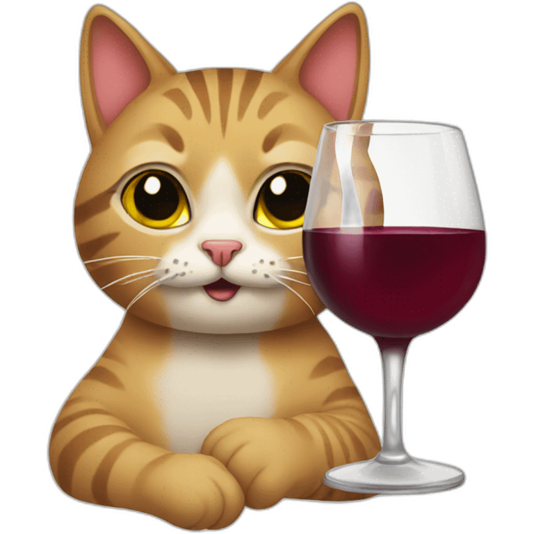 cat-drinking-wine emoji