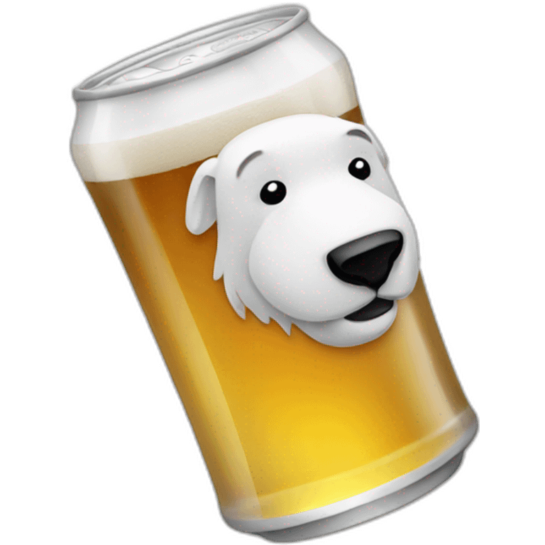 Polar beer drinking beer emoji