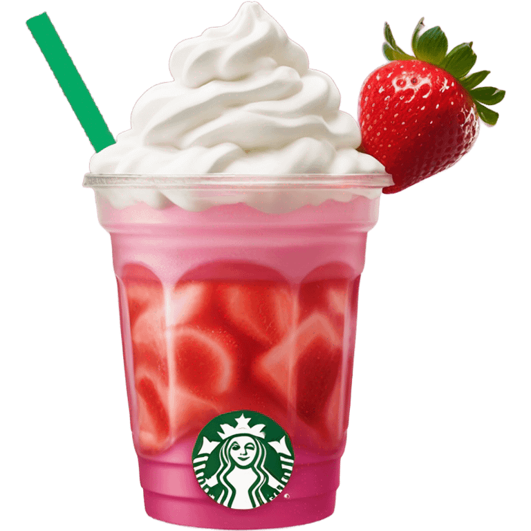 Starbucks srawberry drink emoji