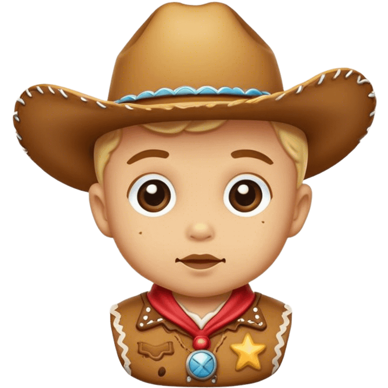 cowboy baby cookie emoji