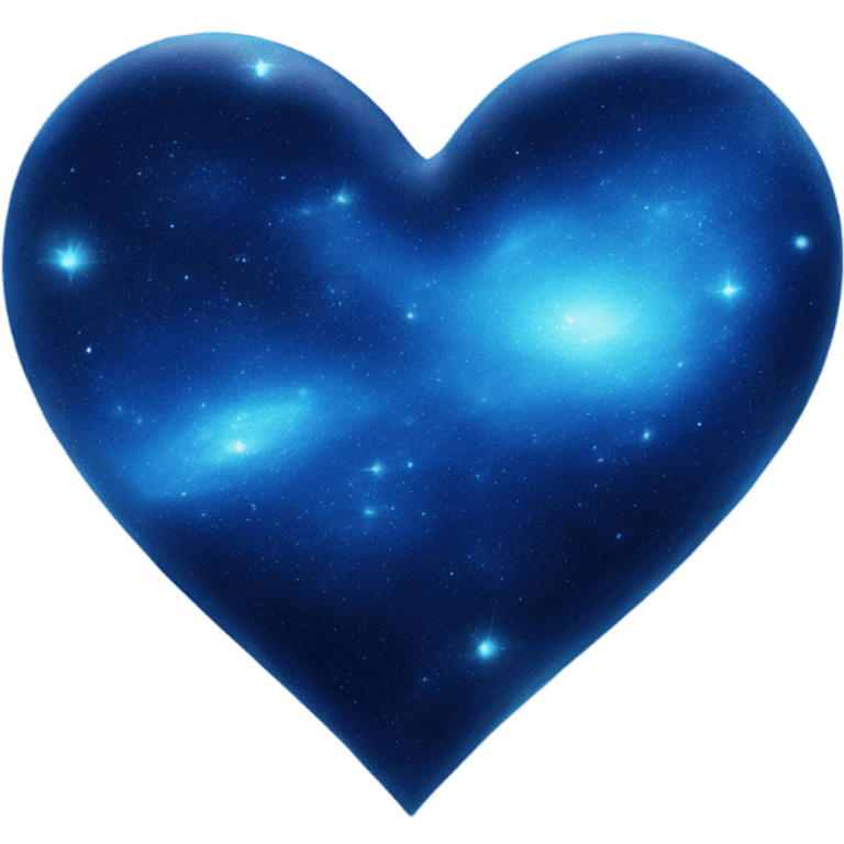 Blue galaxy heart emoji