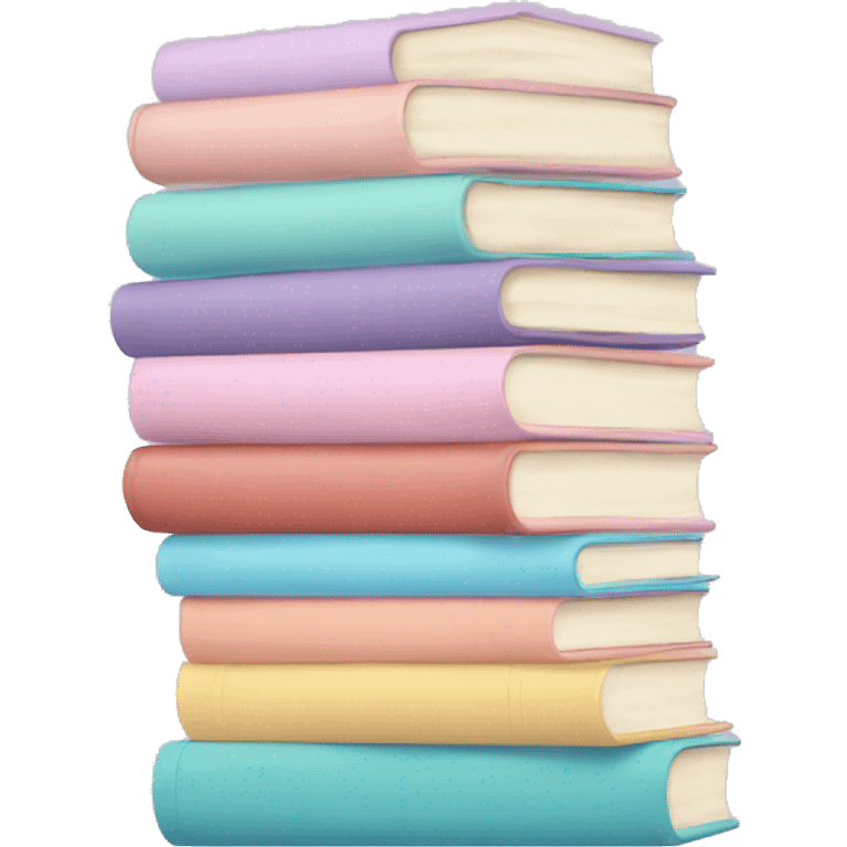 Stack of pastel books emoji