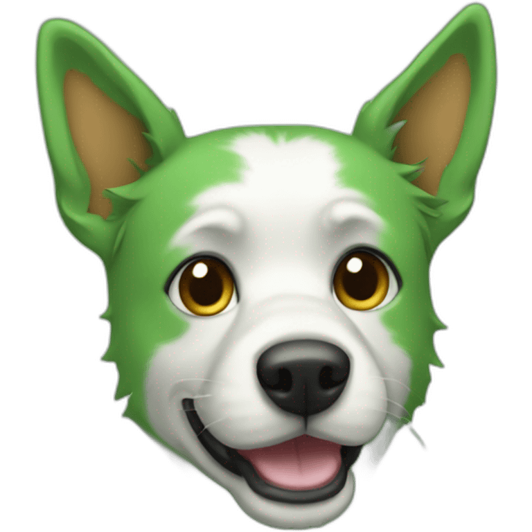 green dog emoji