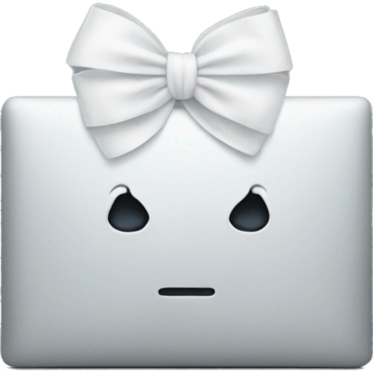 macbook with white bow  emoji