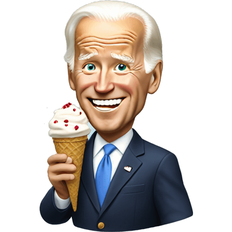 Joe Biden Eating Ice Cream emoji