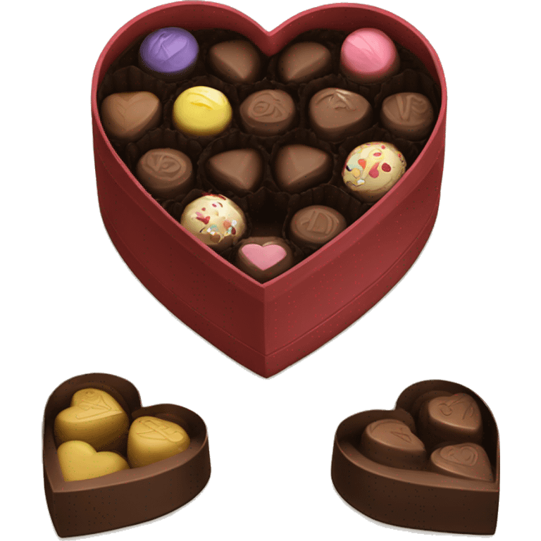 heart shaped box of chocolates emoji