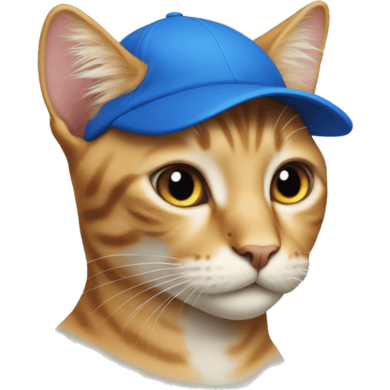 cat wearing a blue cap emoji