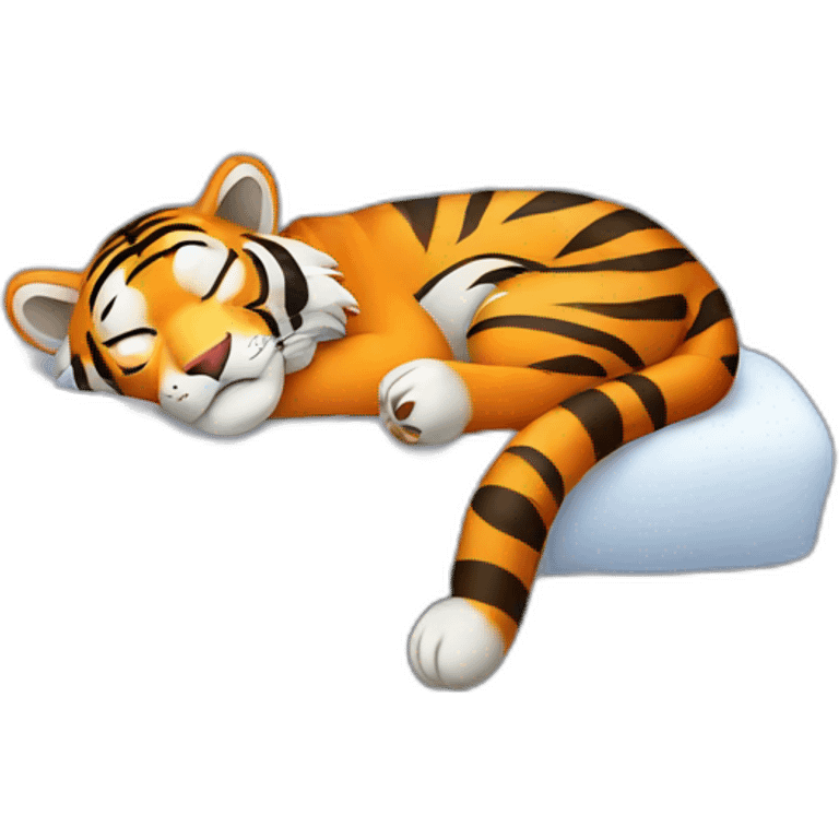 Tiger-sleeping emoji