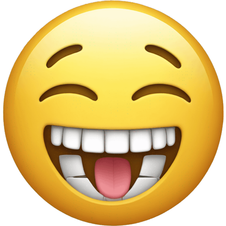 excited emoji with teeth closed emoji