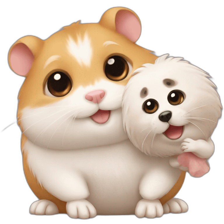 hamster with dog emoji