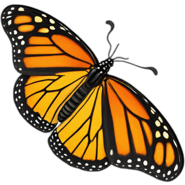 Beautiful monarch butterfly emoji