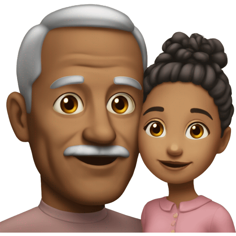 Lovely elder daughter with her dad emoji